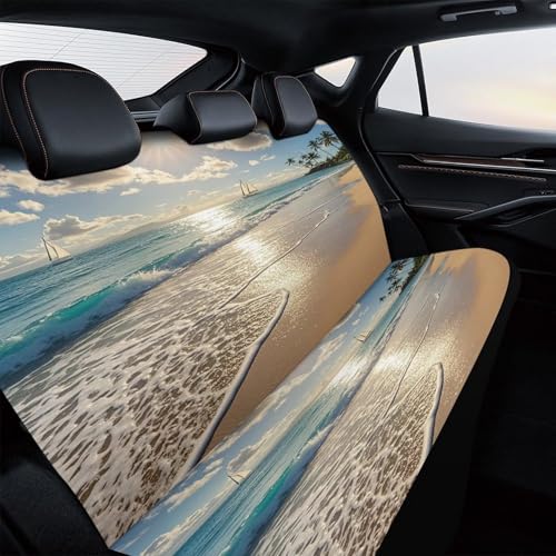 Funda hawaiana para asiento trasero de coche: protección antideslizante y antirayaduras 4