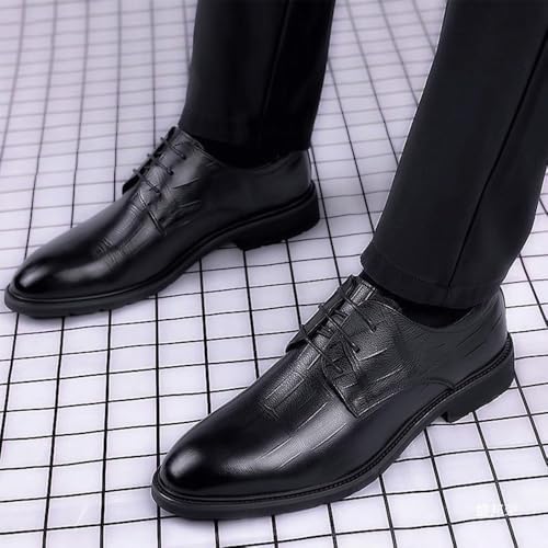 Elegant Leather Lace Up Oxford Shoes for Men Comfortable for Business and Special Events2