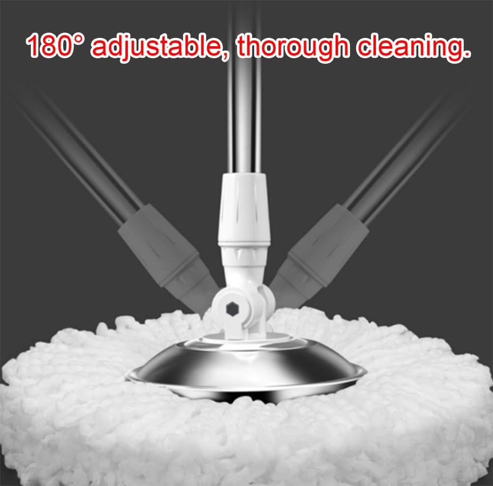Household 360 Degree Rotating mop and Bucket Belt Dryer, with 3 Ultra-fine Fiber Replacement Heads Delivered,A image 4