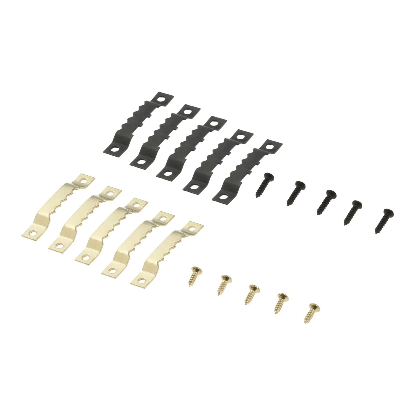 Wieszak na ramę obrazu Sawtooth, Wieszaki na zdjęcia 40 szt. Wieszak na ramkę do zdjęć w kształcie zęba piłokształtnego ze śrubami(Gold X 40)