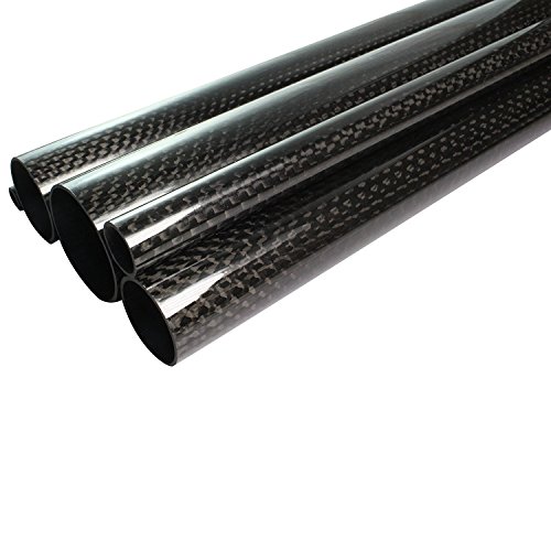 ZYHOBBY 2X 3K Roll Wrapped Carbon Fiber Tube 24mm x 26mm x 500mm Glossy Surface