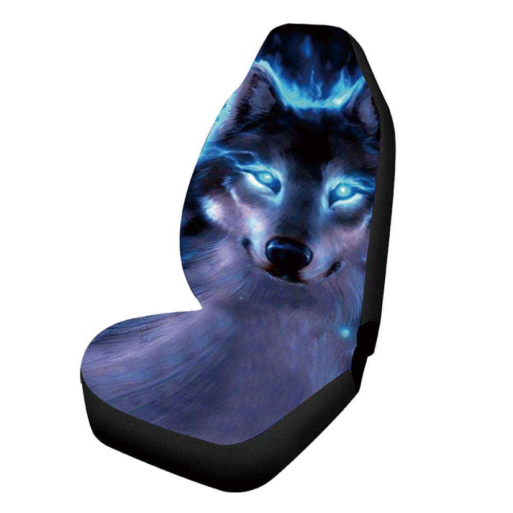 Car seat cover custom pattern shark dinosaur wolf head retro design