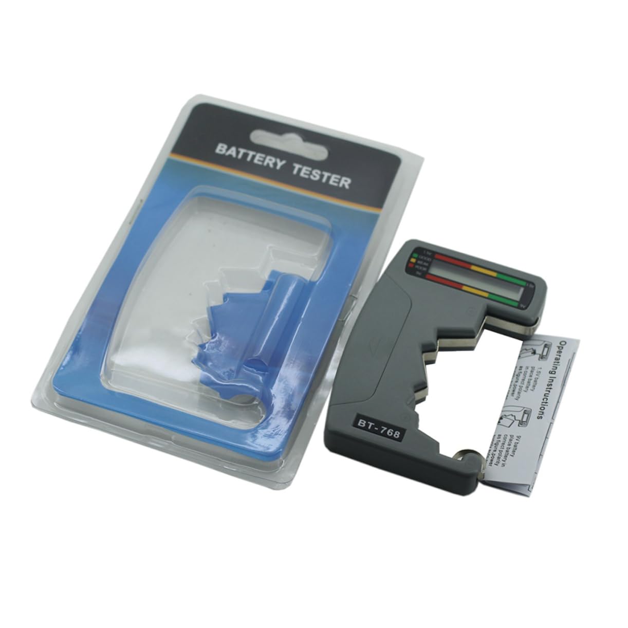 STOBOK Battery Tester C Batteries d Size Button Testers Grey