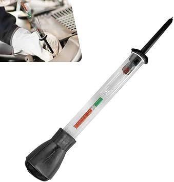 Car Power Hydrometer, Inhalation Hydraulic Specific Gravity Density Tester, Precision Quick Detection Meter for 1.1-1.3 Density, Universal Hydrometer Test for Most Cars (Black)