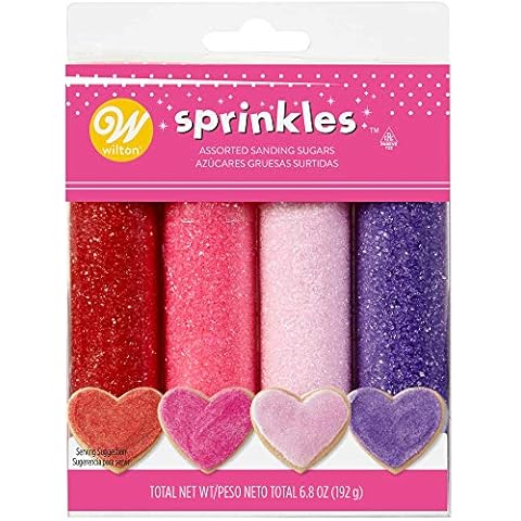 Food Items Sprinkles Sugar 4/Pack Valetine, Valentinstag, Einheitsgröße Cover