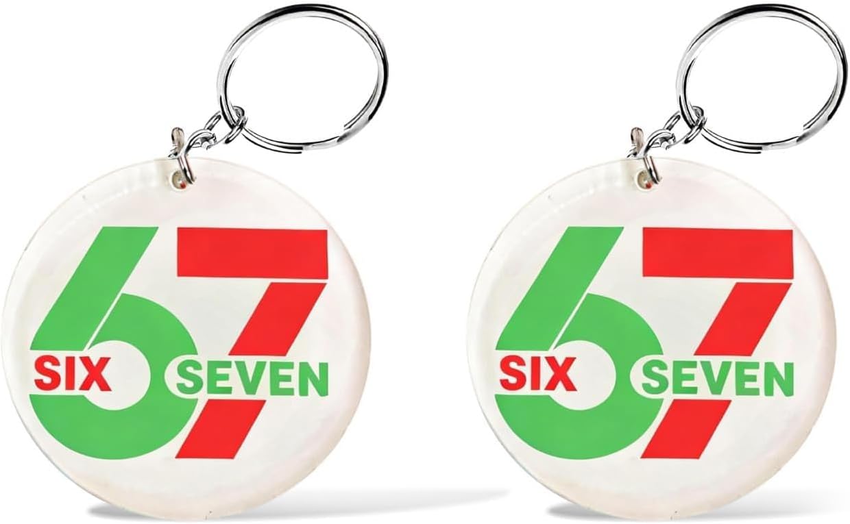 choice of all 67 Keychain 67 Bag Charm Acrylic Six Seven Keychain Meme Bag Charms for Party Favors Birthday Gifts
