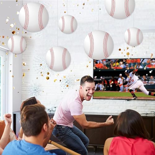 Image of Vuzvuv 60Pcs 6In Paper Baseball Cutouts Party Decor for Wall Bulletin Board
