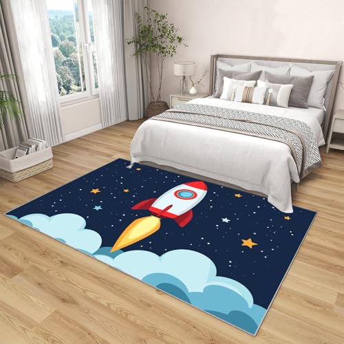 Tapis fusée spatiale lavable en machine et antidérapant pour un entretien facile - 3