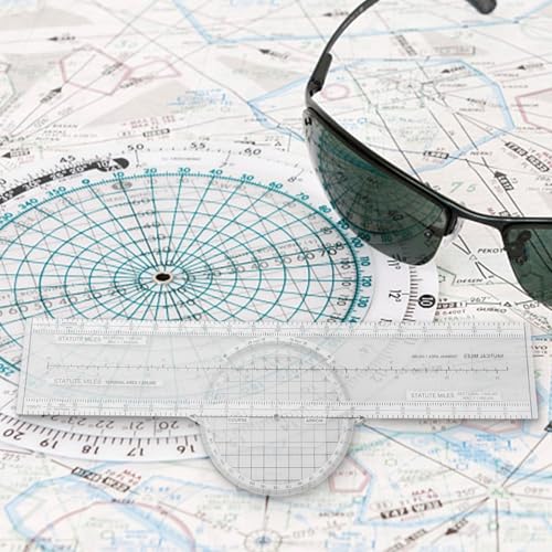 Regla deslizante para navegación aérea con escala giratoria 360° miniatura 3
