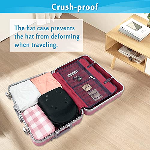 Hat Case Travel Baseball Caps Storage Carrier Hats Organizer Box Ball Cap Suitcase Holder Carrying Bag With Shoulder Strap For Men, Women (Cap Carrier 2-6) - Thumbnail 7
