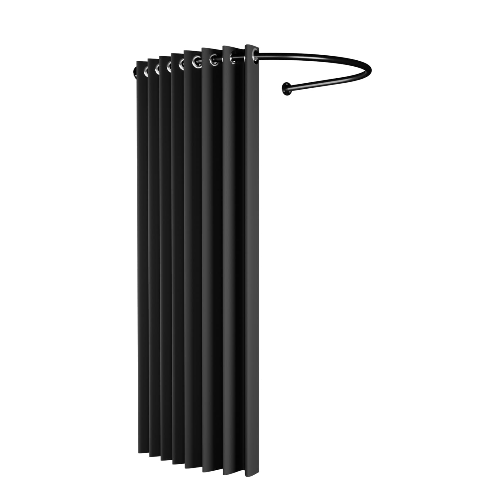 XIMSPHY Clothing Store Fitting Room, Privacy Protection Dressing Room, Temporary Mall Simple Changing Room, Room Divider U-Dressing Room for Boutique Office (Black)