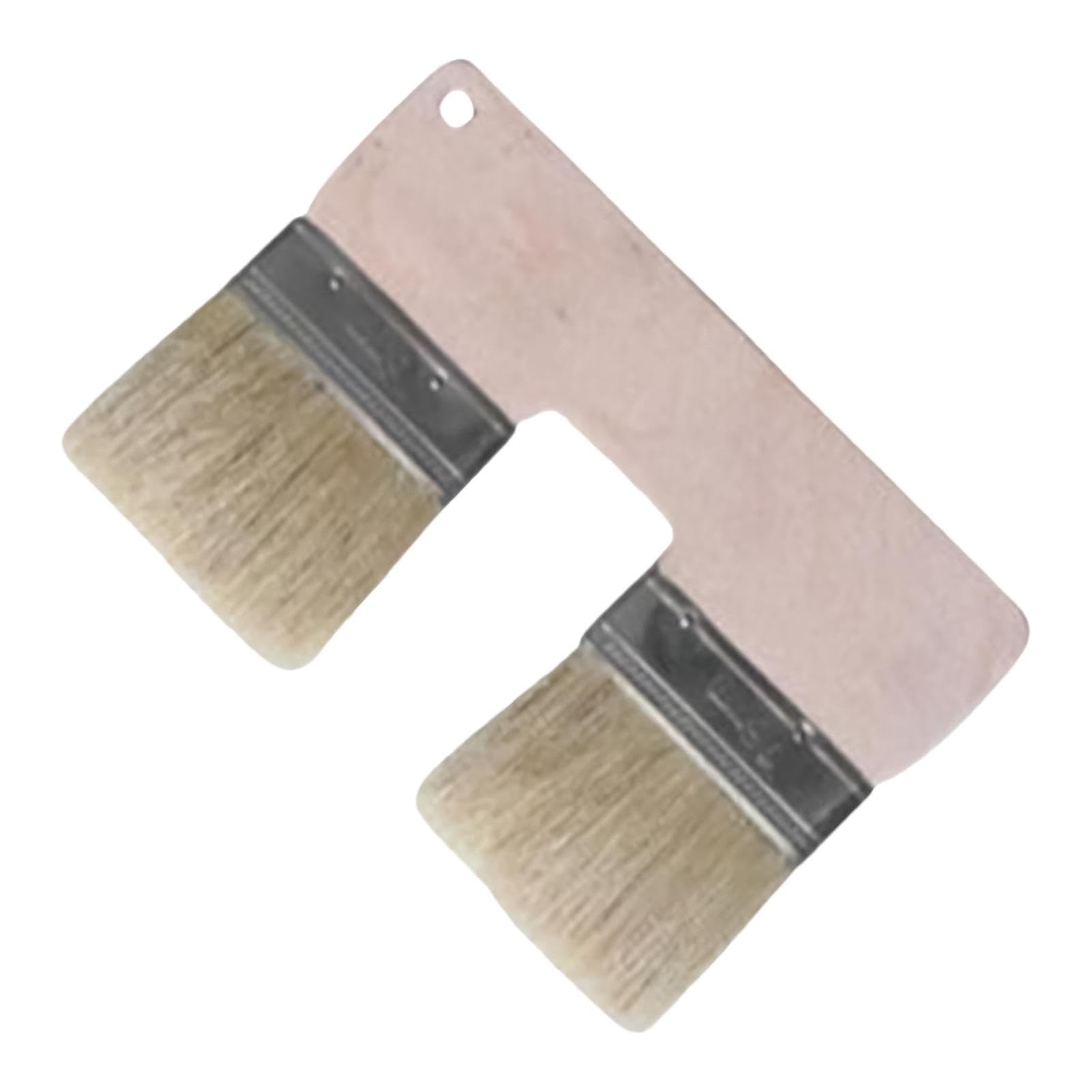 3-Inch U-Shaped Double Paint Brush With Bristle Heads - Art Tool for Acrylic Painting and Double Color Application