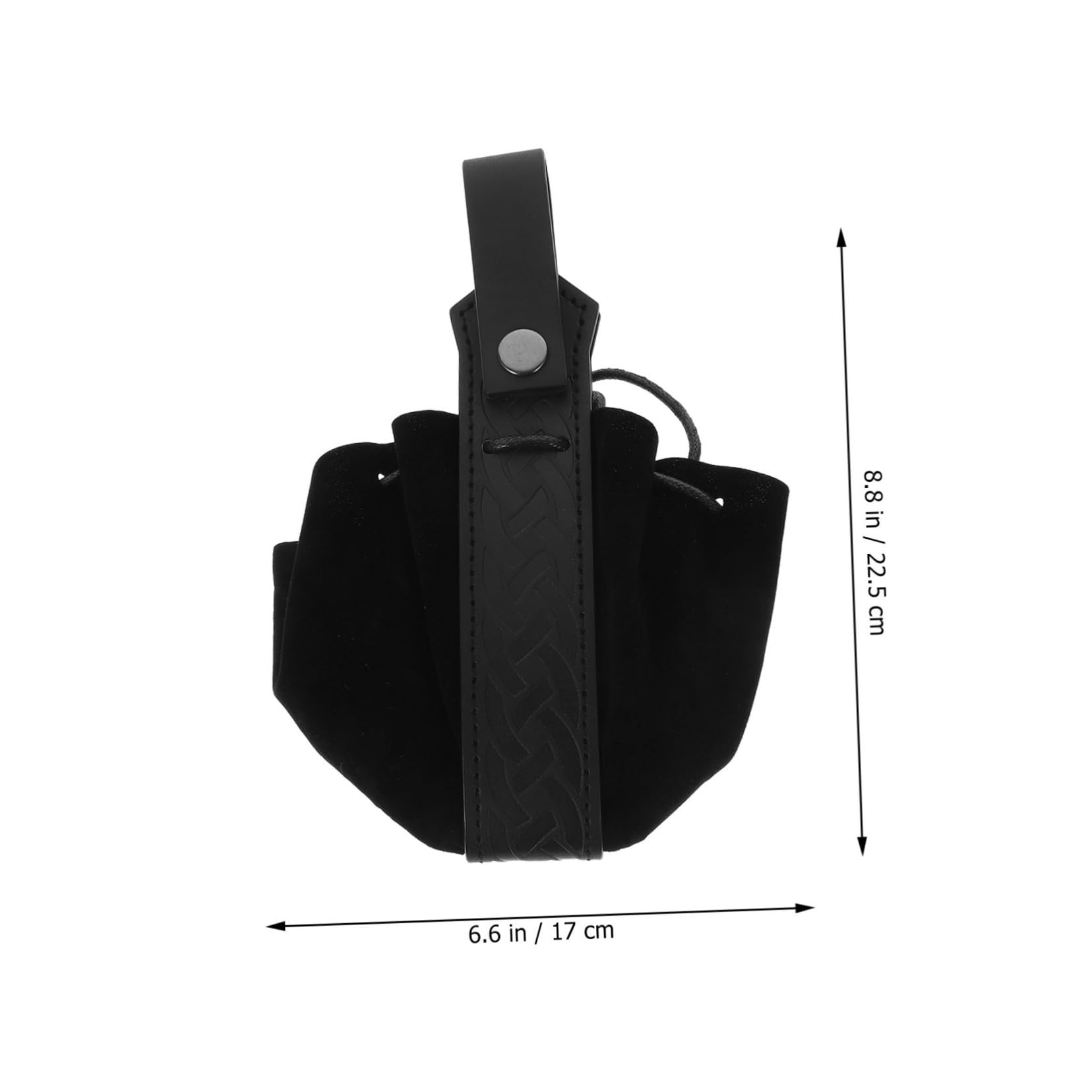 GAROZATION Medieval Knight Belt Scabbard Pouch Renaissance Belt Viking Clothing Cosplay Accessory Set Black