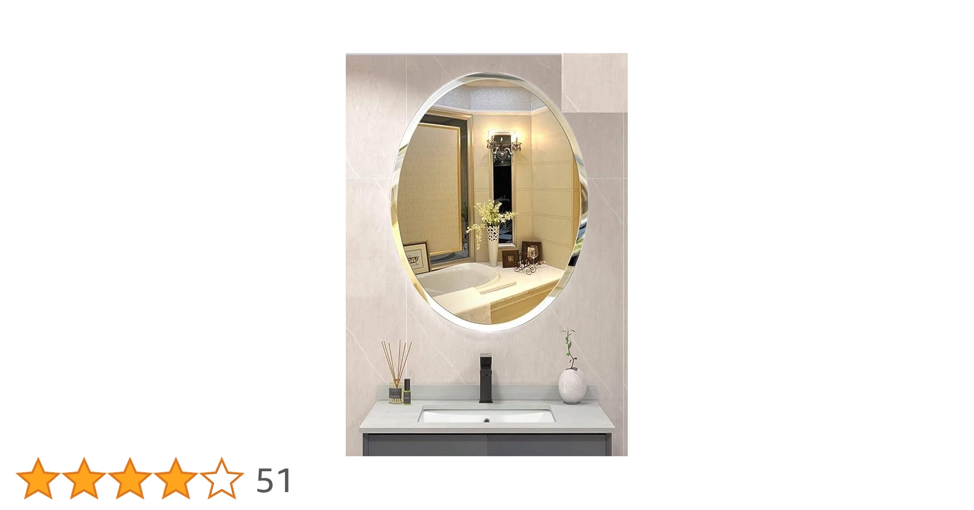 鏡 Wall Mirror Marika Anikaa Maria Engineered Wood Dressing Wall Mirrors/Wall Hanging
