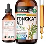 BIO KRAUTER Tongkat Ali Tincture - Organic Tongkat Ali for Men - Fast Absorbing Potent Liquid Formula - Alcohol and Sugar Free Vegan Drops 4 Fl Oz