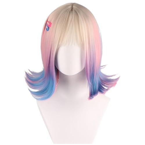 Miniatura 7 de COSPLAZA Pelucas de cosplay de moda corta azul anime pelo elegante mujer fiesta peluca