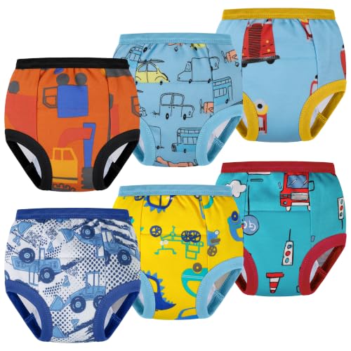Image of BIG ELEPHANT Toddler Training Pants, Soft Cotton Absorbent Training Underwear for Baby Boys & Girls