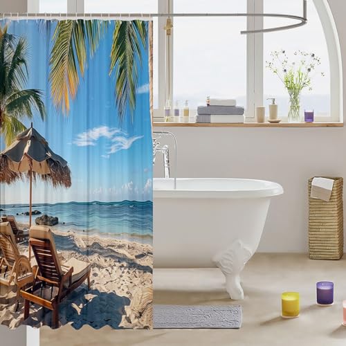 Feelyoubeachbathroomshowercurtainsetoceanbeachtravelshowercurtainforhawaiianpalmtreesummerholidayvacationbathcurtain72x72kidsbathroomaccessories  Urban Country Home Decor Feelyou beach bathroom shower curtain set ocean beach travel shower curtain for hawaiian palm tree summer holiday vacation bath curtain 72×72 kids bathroom accessories  urban country home decor