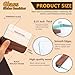 CBHGFEA Glass Slicker for Burnishing Leather with Walnut Handle Glass Leather Edge Burnisher Professional Block Smoothing Tool for Smooth Leather Crafting