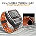 ANCOOL Compatible with Garmin Forerunner 310XT Watch Band, Soft Silicone Watch Strap Replacement for Forerunner 310XT Smartwatch, Grey-Orange