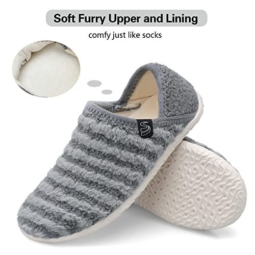 Image of Spesoul Fuzzy House Slippers for Women Men Indoor Closed Back Lightweight Cozy Faux Furry Lining Barefoot House Shoes Slipper Socks for Bedroom Home Office Yoga Outdoor Walking Shoes