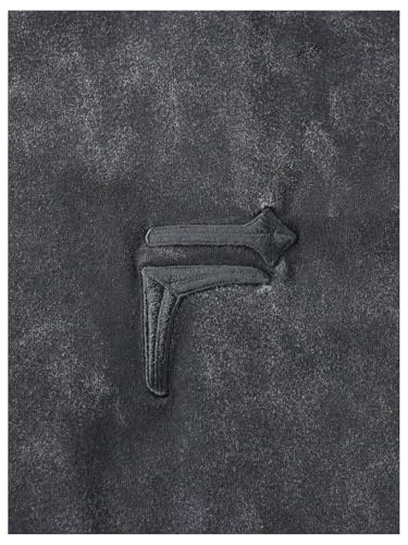 GORGLITTER Men's Y2k Ovesized Cropped T Shirts Short Sleeve Gym Drop Shoulder Crewneck Washed Tops4