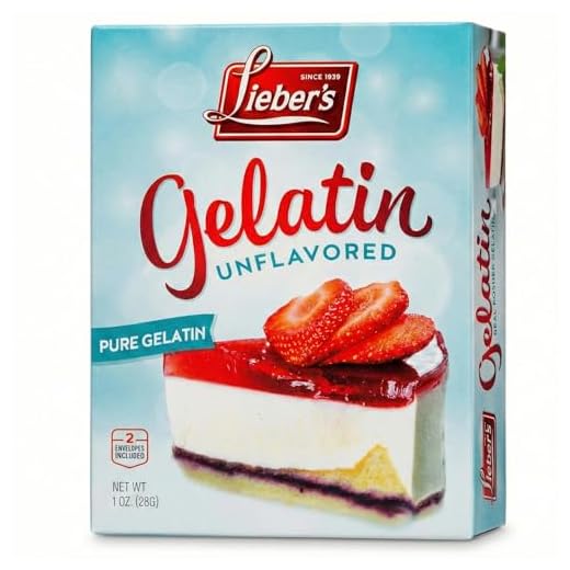 LIEBERS Unflavored Gelatin â€“ Sugar Free Gelatin â€“ Kosher, Gluten Free Pure Gelatin Powder Unflavored â€“ 1 Oz. Box, Contains 2 Packets.