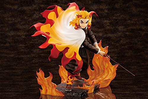 Kotobukiya Demon Slayer: Kimetsu no Yaiba: Kyojuro Rengoku ArtFX J Statue, Multicolor