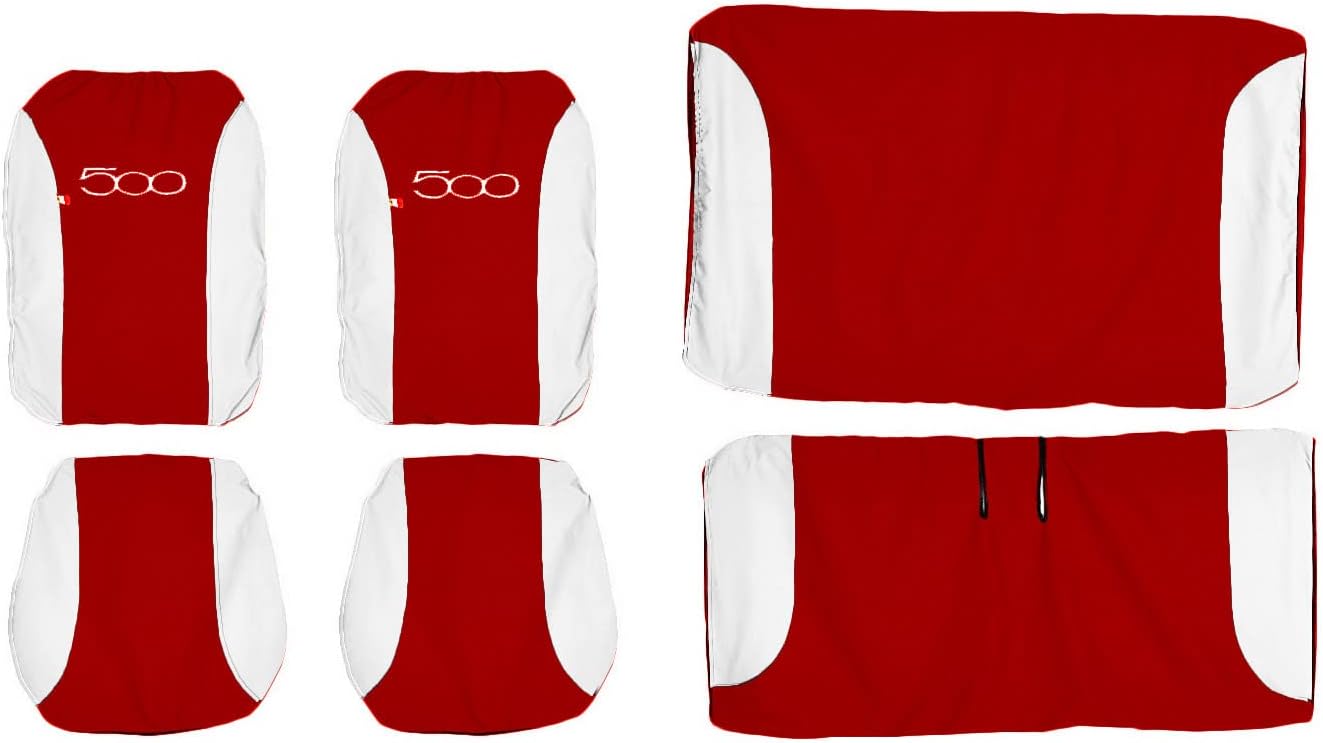 Lupex Shop 500 _ R.Bi seat cover set, 2 tone, red/white
