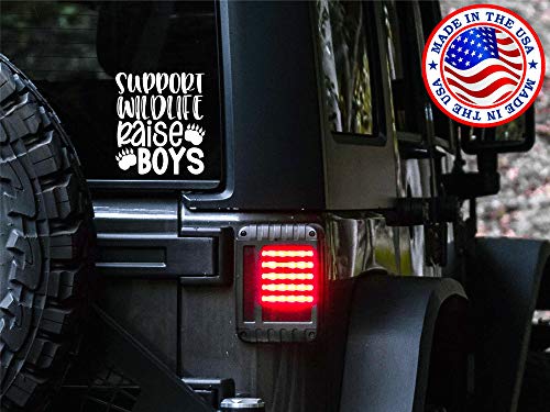 Sunset Graphics & Decals Support Wildlife Raise Boys Decal Vinyl Car Sticker | Cars Trucks Vans Walls Laptop | White | 5 X 6 Inches | Sgd000033 #TOP2