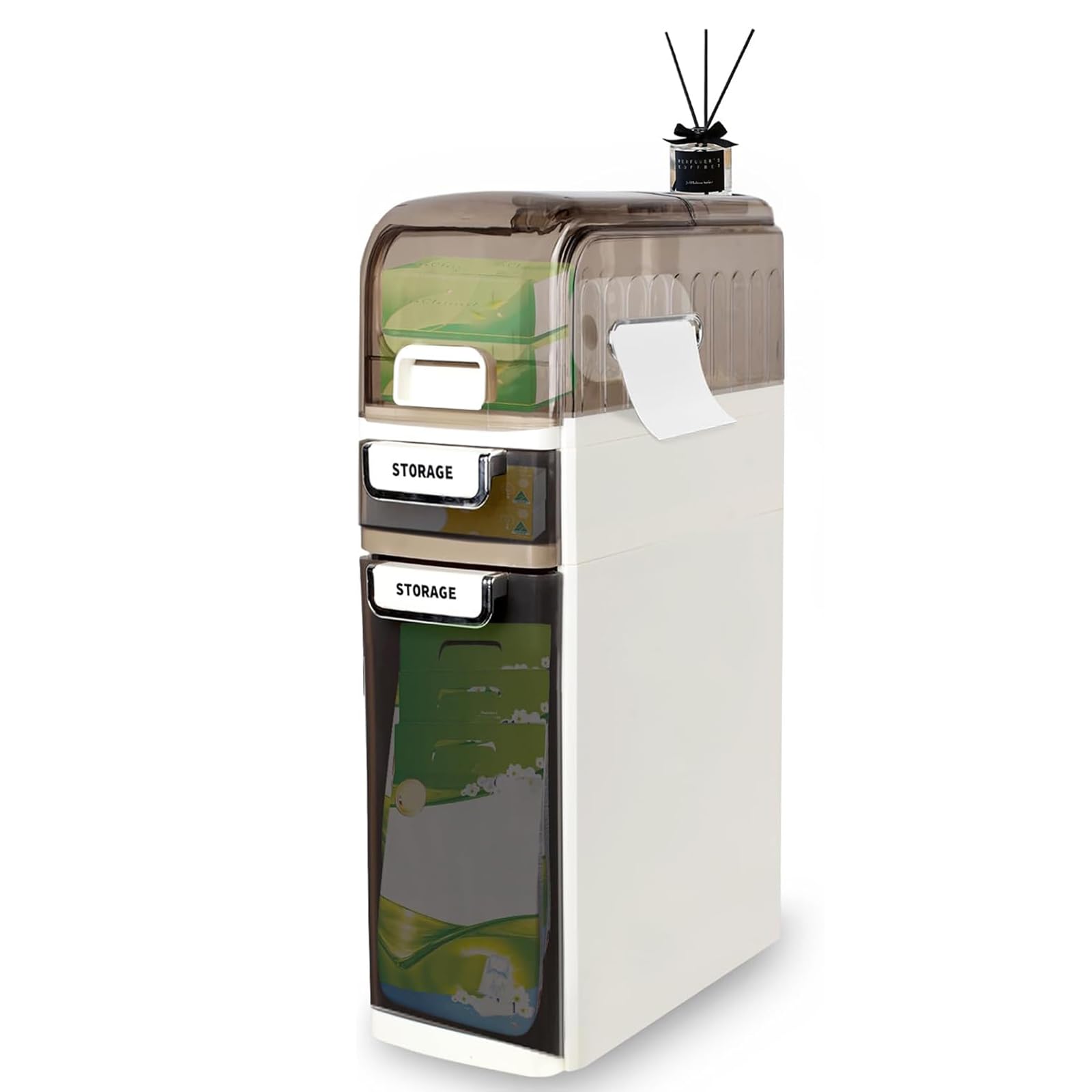 PULNDA 3-Tier Slim Bathroom Cabinet