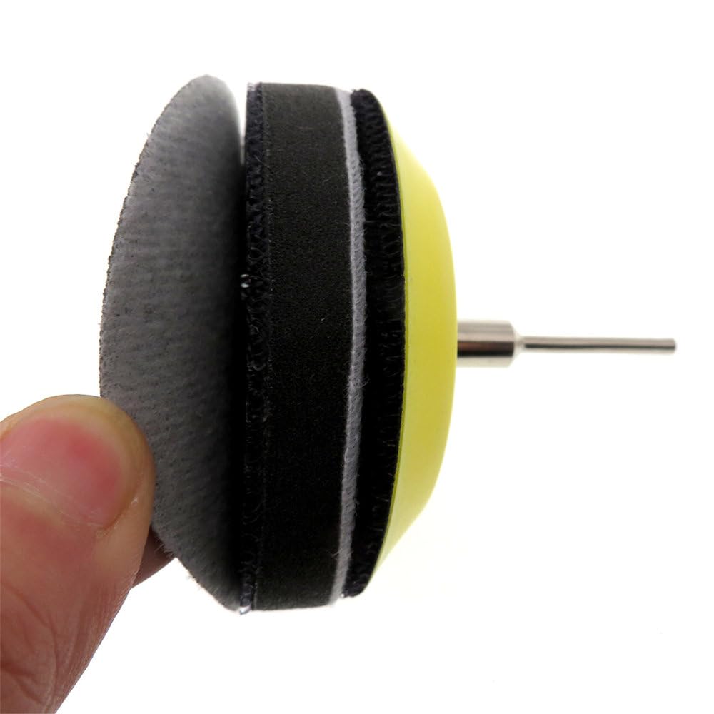 Surtido de 50 Discos de Lija húmedos y Secos, Grano 80-7000, 75 mm (3 Pulgadas) con Almohadilla de Lijado con Velcro para pulir.