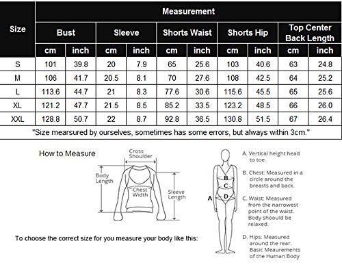 Ekouaer Women's 2 Piece Casual Sets Relaxed Shirt Loose Shorts Set (Blue Green Tie Dye,M) #TOP5