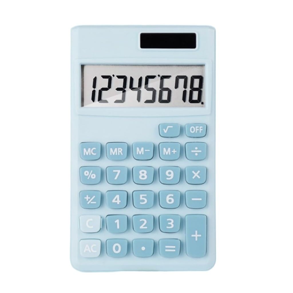 Mini calculatrice créative argent JFDBGU boutons en silicone pour petits espaces