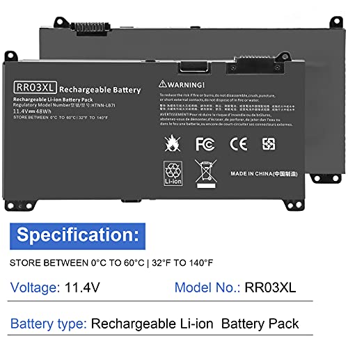 Image of ASUNCELL RR03XL Battery for HP ProBook 430 G4 440 450 455 470 G4, HP ProBook 440 450 470 851477-421 851477-541 851477-831 851477-832 851610-850