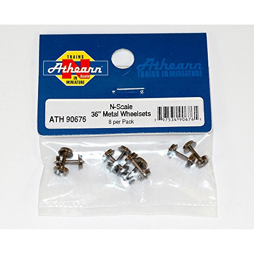 Athearn N 36" Metal Wheel Set 8 Ath90676 N Parts #TOP6