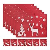 tischset weihnachten stoff Multifunktionales set: bunte tischsets können nicht nur die küche gut dekorieren, den esstisch vor kratzern und flecken schützen, sondern auch als Weihnachtstischdekoration oder Foto-Requisiten verwendet werden.