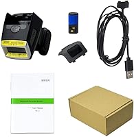 Vista 5 de Escáner de código de barras de anillo 2D Bluetooth con lector QR Zebra SE4107 2D portátil lector de código de barra de dedo funciona con Windows