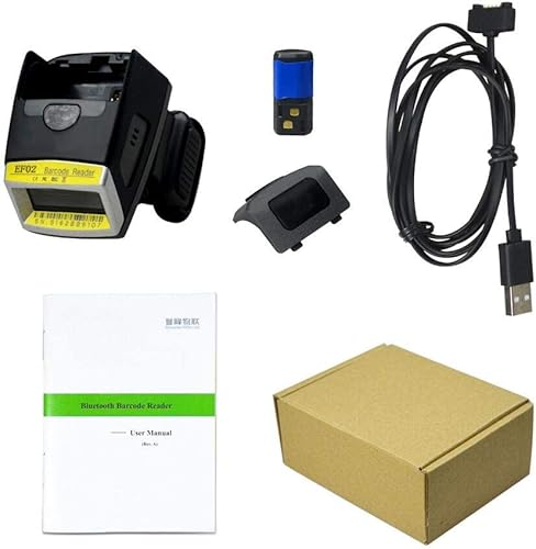 Miniatura 6 de Escáner de código de barras de anillo 2D Bluetooth con lector QR Zebra SE4107 2D portátil lector de código de barra de dedo funciona con Windows,