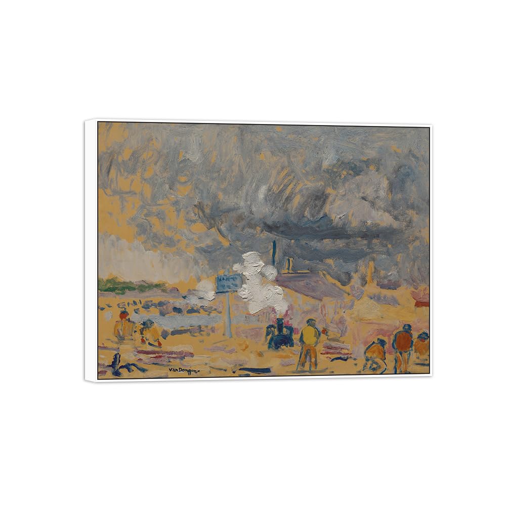 SDYSKKUG Famous Wall Art. Canvas Prints. Untitled.65x50cm White Frame