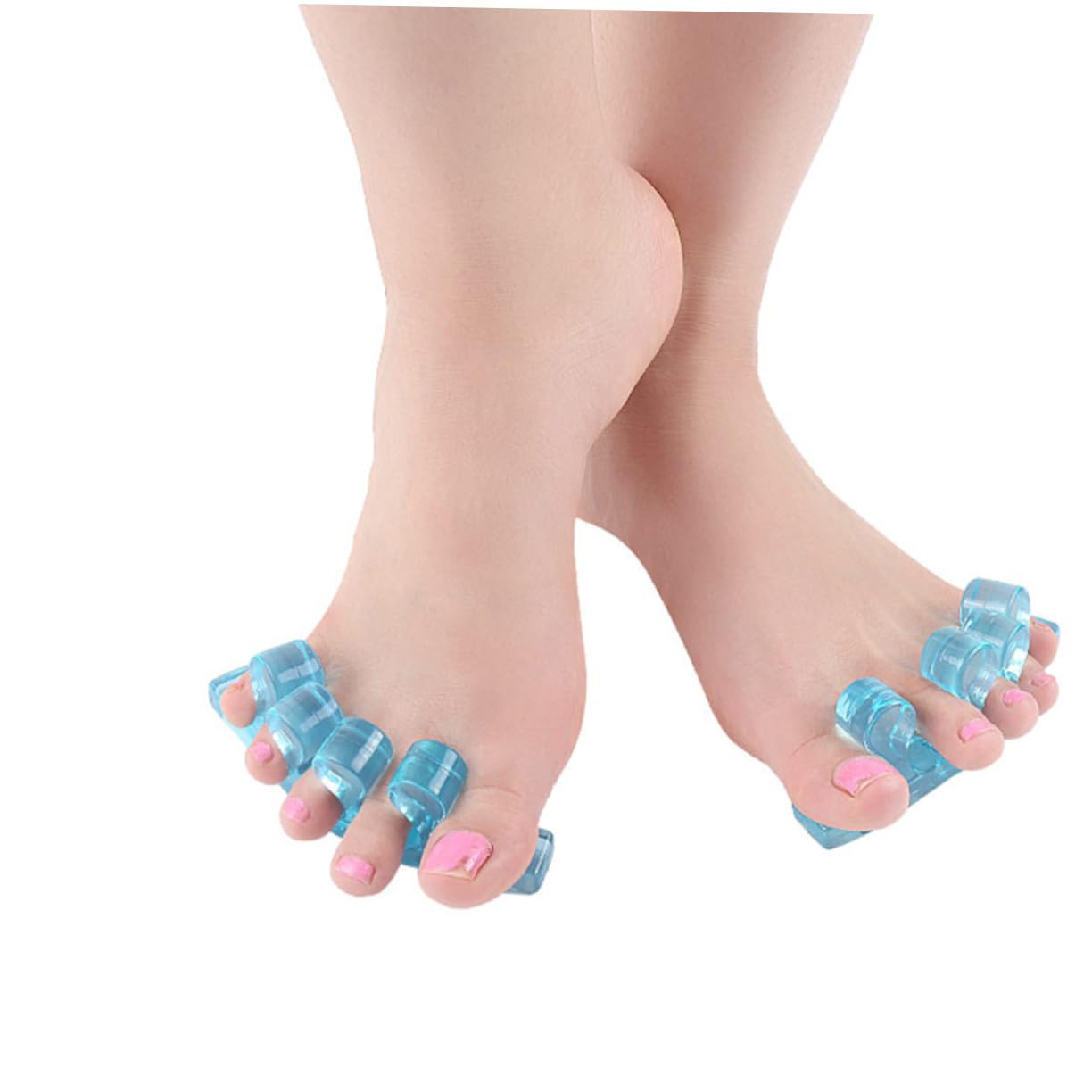 FOMIYES for Women Men Toe Spacers for Feet Bunions Toe Spreaders for Yoga Running Gel Toe Spacers Full Stretch Natural