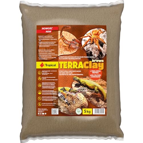 TERRACLAY BROWN 5 kg – Naturlig terrarieunderlag, återskapa miljön för dina öken- och stäppdjur med Terraclay