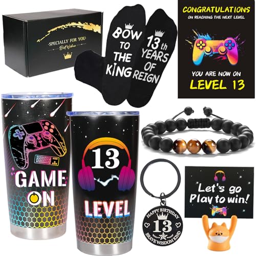Carselage 13 Year Old Boy Gifts, 13th Birthday Gifts Decorations for Son, Gamer Gifts for Teenage Boy, Christmas Gift for Kids, Nephew, Grandson, Brother