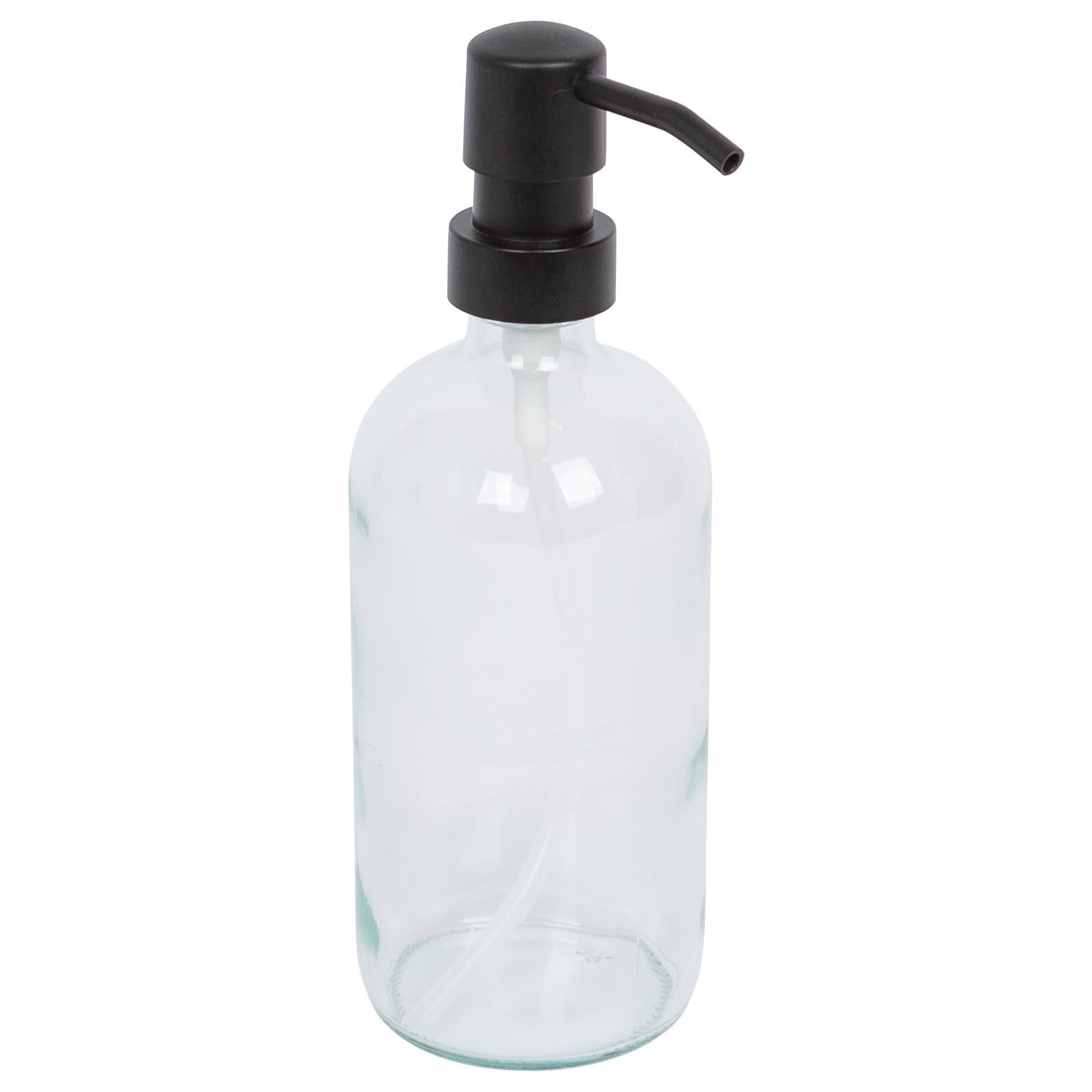 Harbour Housewares Glass Soap Dispenser - 500ml - Clear