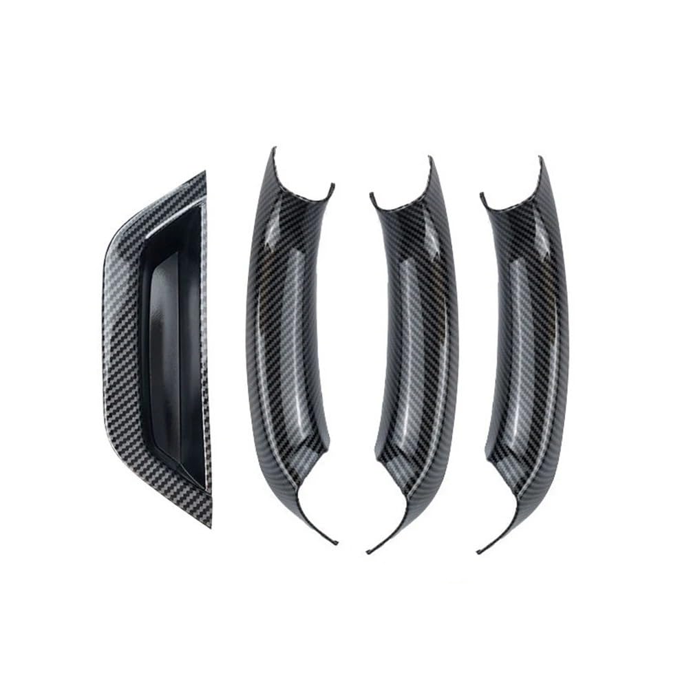 PPBQRVLF Front Interior Pull for BMW for X3 for X4 F25 F26 2010-2016 Car Interior Door Handle Panel Pull Cover LHD Black Beige Carbon Fiber Door Handle(4Piece Carbon Fiber)