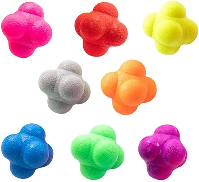 Amazon リアクションボール 70mm 8個セット バウンドボール トレーニング用 イレギュラーボール 反射神経 動体視力 スピード