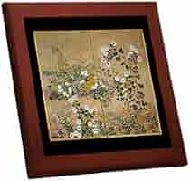 尾形光琳、雪竹図屏風、超希少・大判画集画、新品高級額装付 尾形光琳、雪竹図屏風、超希少・大判画集画、新品高級額装付