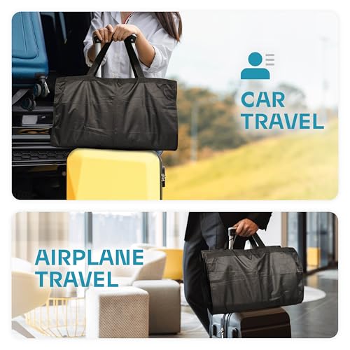 Image of Lazebox 54 inch Travel Garment Bag with Accessories Zipper Pocket, Heavy Duty Suit Bag for Suits, Tuxedos, Dresses, Coats, Black, 1 pack