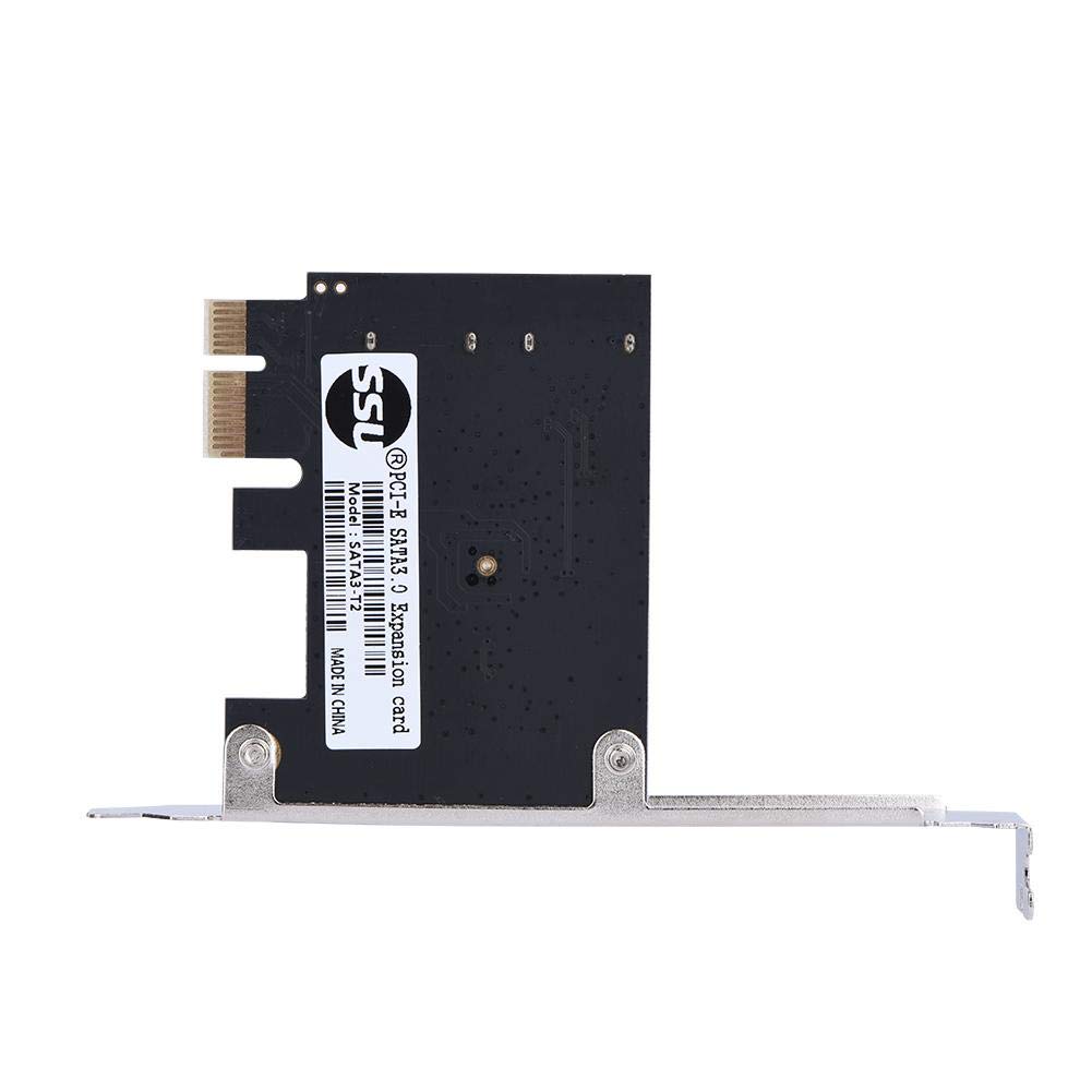 Tangxi SATA 3.0 2-portowa karta kontrolera PCIe, PCI Express do SATA III 6 Gb/s z mocnymi uchwytami, Plug and Play