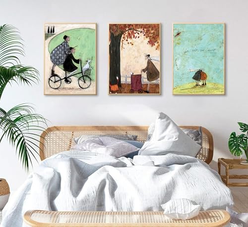 Image of 3pcs Aesthetic Abstract Canvas Wall Art Natural Minimalist Posters Prints Healing Pictures Wall Decoration for Living Room Bedroom Bathroom Kitchen Office Unframed